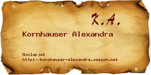Kornhauser Alexandra névjegykártya